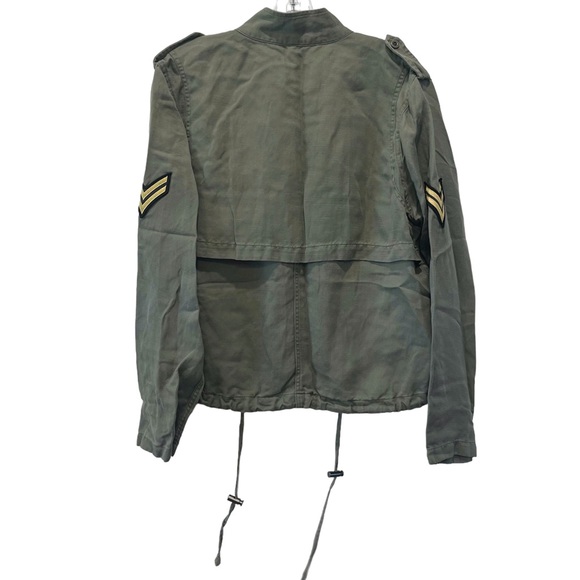 Rails Womens Sage Green Rowan Linen Blend Utility Jacket Full Zip - Picture 4 of 8